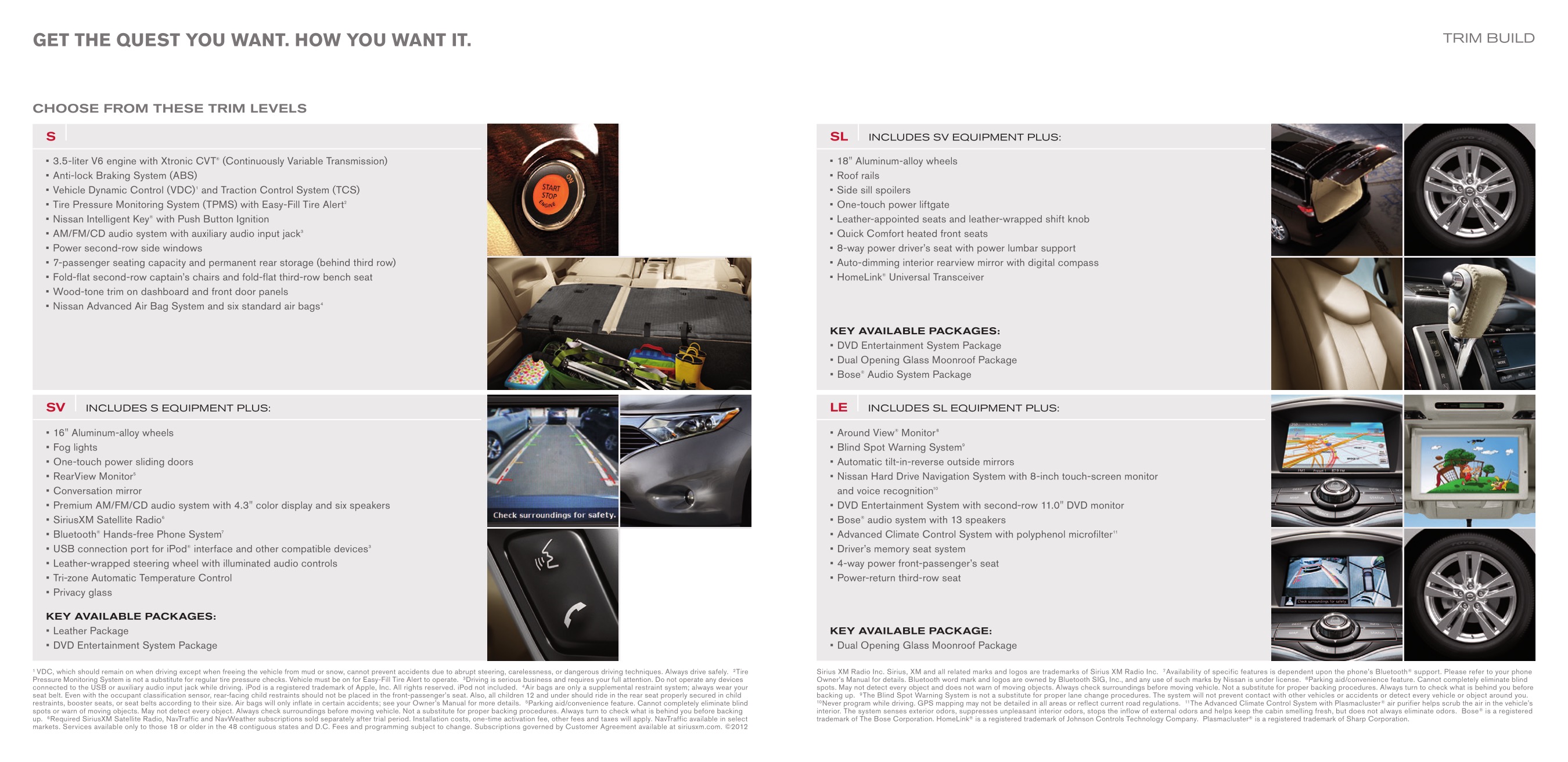 2013 Nissan Quest Brochure Page 15
